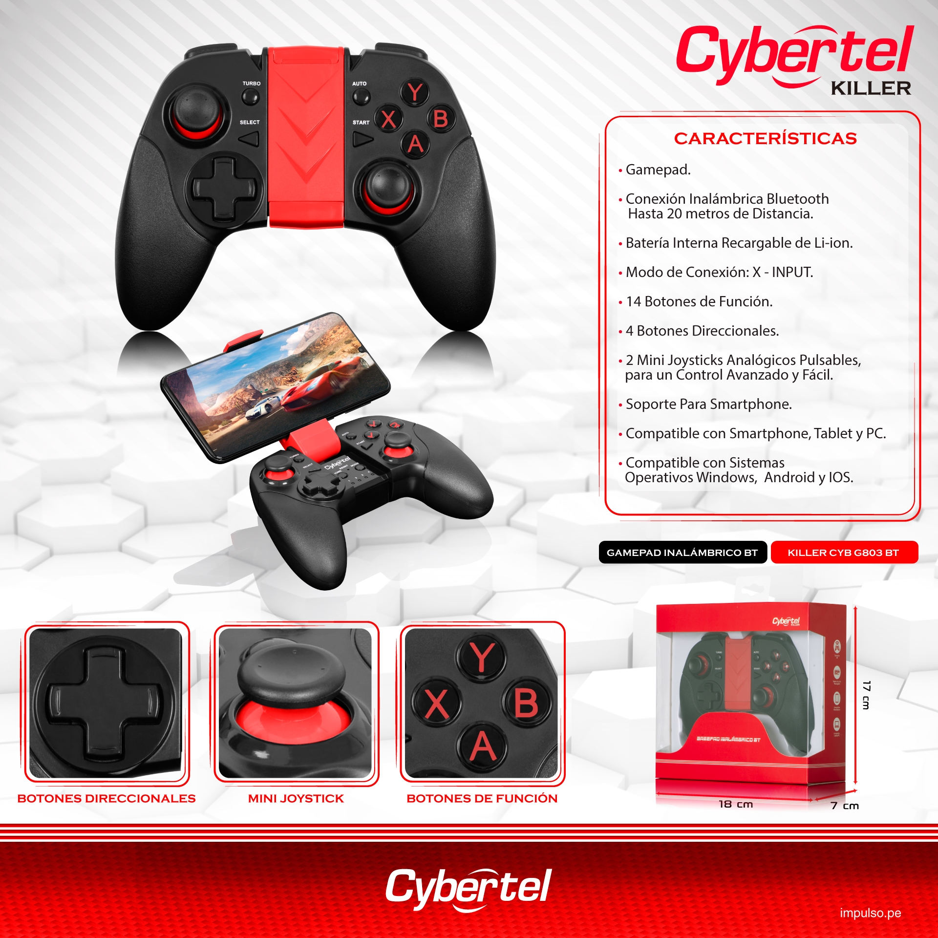 Mando Bluetooth Cybertel CYB G800BT – Digital Peru